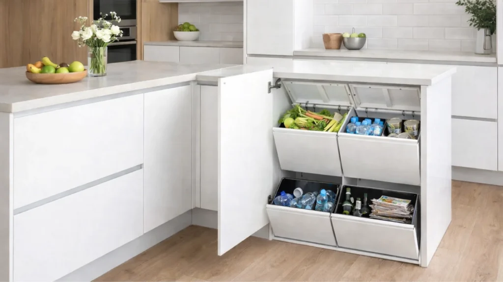 cubos de reciclaje para cocinas pequeñas