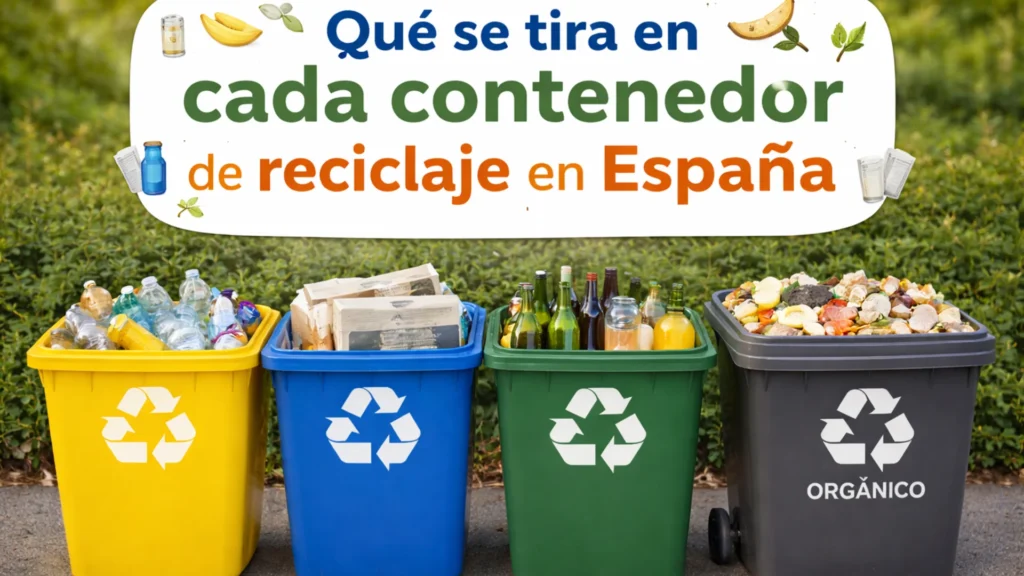 Qué se tira en cada contenedor de reciclaje en España (guía clara y sin líos)
