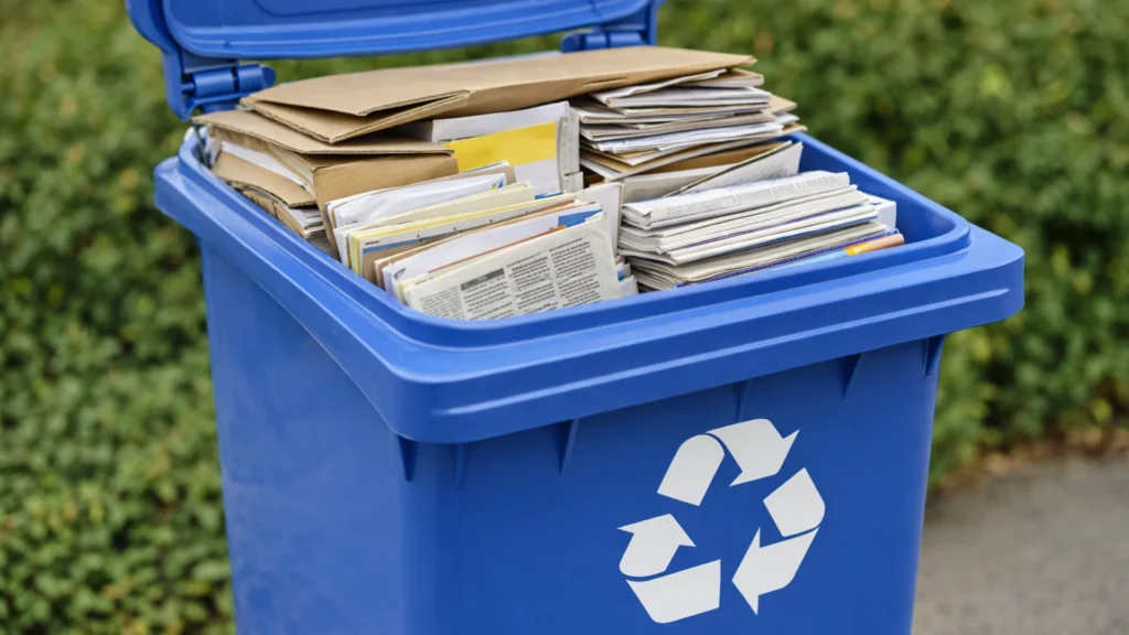 que se tira contenedor azul papel