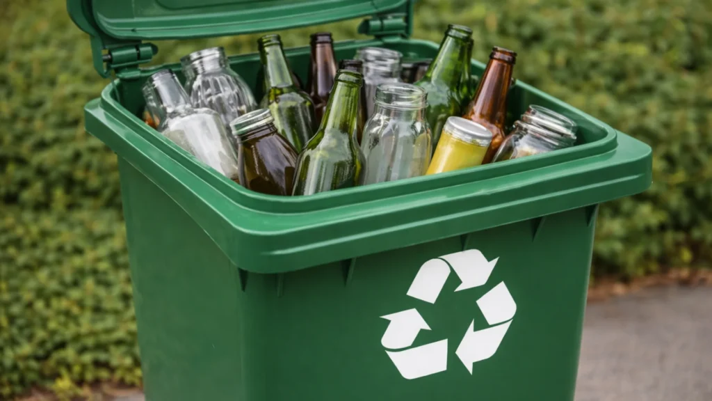que se tira en el contenedor verde vidrio